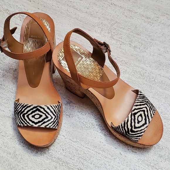 Dolce vita leather and cork platform sandal - Picture 2 of 16